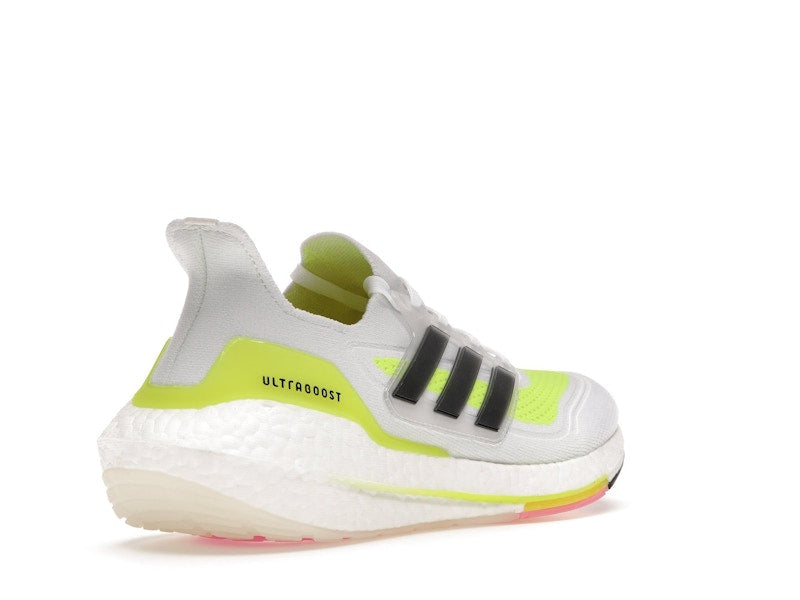 adidas Ultra Boost 21 White Solar Yellow