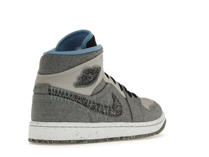 Jordan 1 Mid Crater Grey University Blue