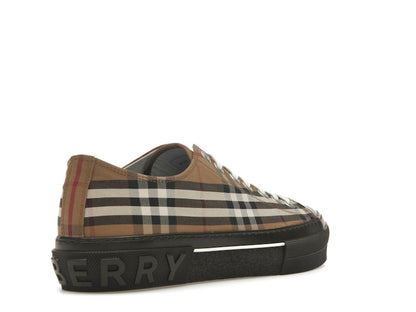 Burberry Vintage Check Lace-Up Sneaker Beige Brown