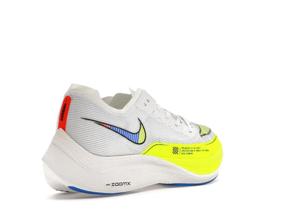 Nike ZoomX Vaporfly Next% 2 White Volt Racer Blue