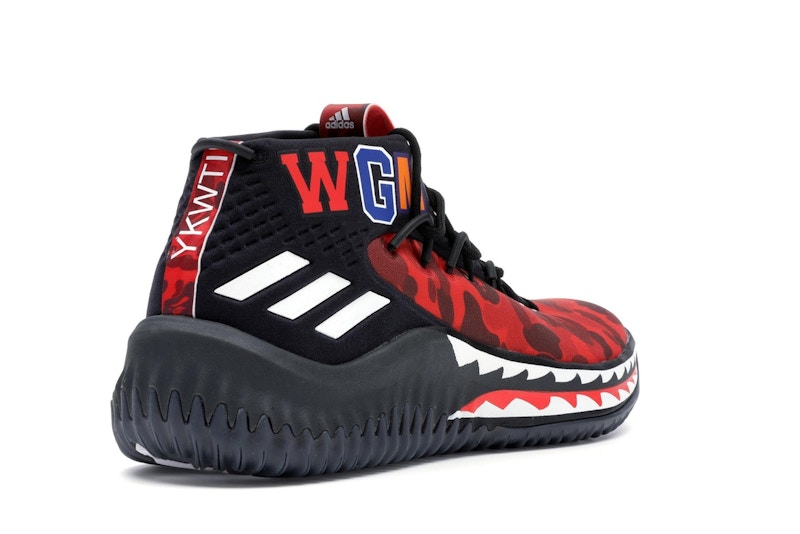 adidas Dame 4 A Bathing Ape Red