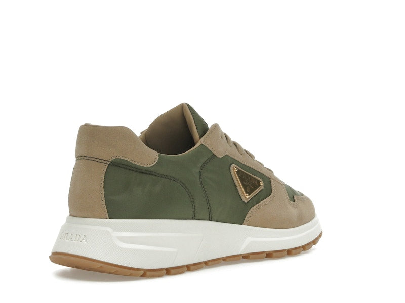 Prada PRAX 01 Sneakers Re-Nylon Brushed Leather Ecru Military