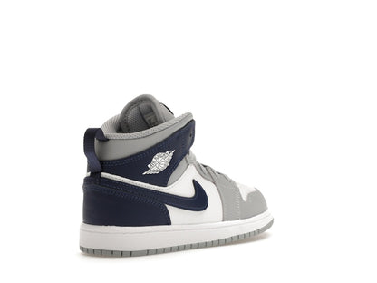 Jordan 1 Mid Wolf Grey Midnight Navy (PS)