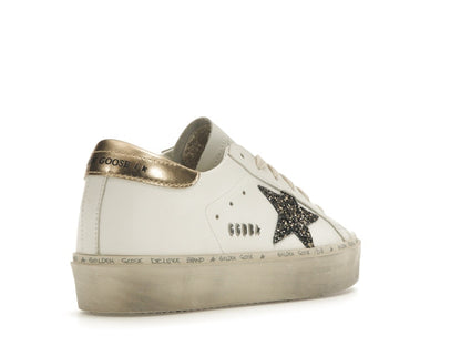 Golden Goose Hi Star White Glitter Gold (Women's)