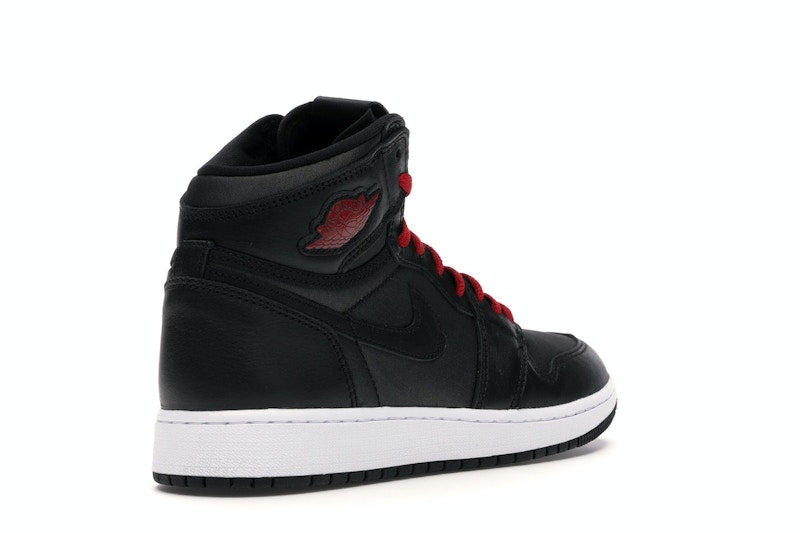 Jordan 1 Retro High Black Satin Gym Red Black (GS)