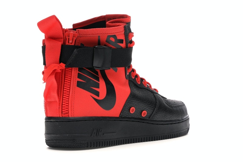 Nike SF Air Force 1 Mid Habanero Red Black