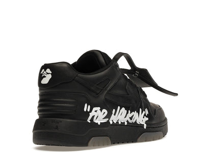 OFF-WHITE OOO Low Tops "For Walking" Black White