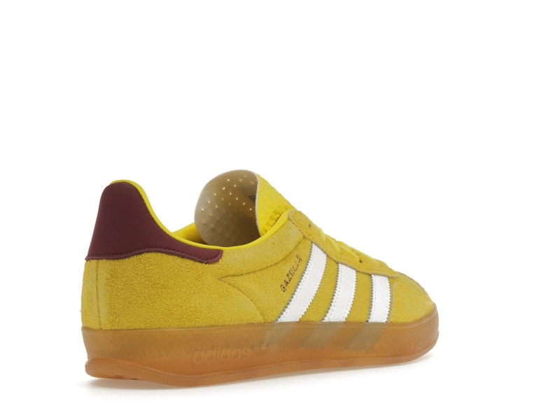 adidas Gazelle Indoor Bright Yellow Collegiate Burgundy (Women's)