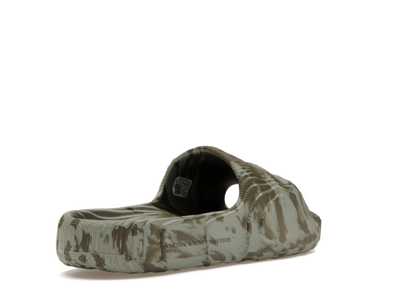 adidas Adilette 22 Slides Olive Strata Silver Green