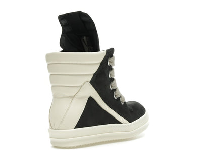 Rick Owens Geobasket Jumbo Lace High Black Milk