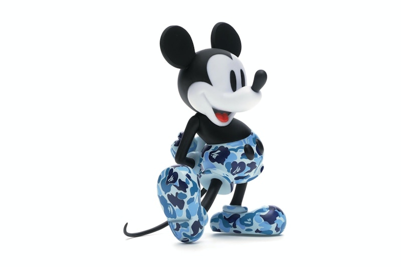 BAPE x Mickey Mouse 90th Anniversary Figure Blue Camo
