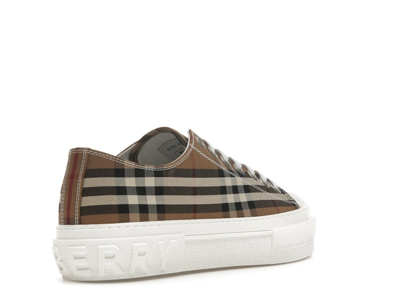 Burberry Vintage Check Cotton Sneakers Birch Brown