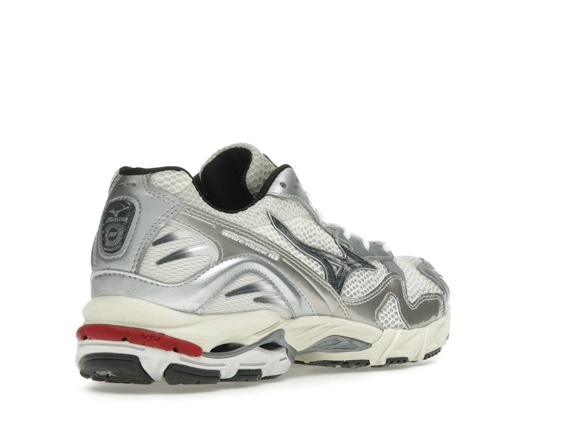 Mizuno Wave Rider 10 White Black Rythmic Red