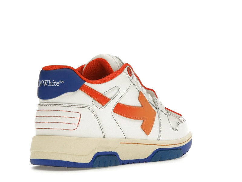 OFF-WHITE Out Of Office OOO Low Tops White Orange Blue Contrast Stitching
