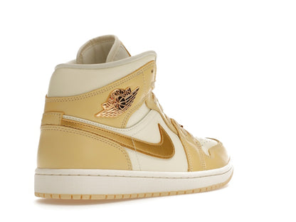Jordan 1 Mid SE Pale Vanilla Metallic Gold (Women's)