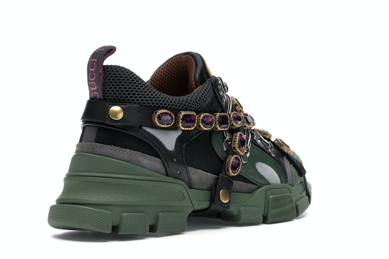 Gucci Flashtrek SEGA Green Removable Crystal
