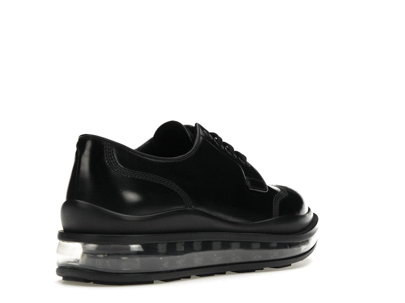 Prada Lace-Up Derby Black Brushed Leather