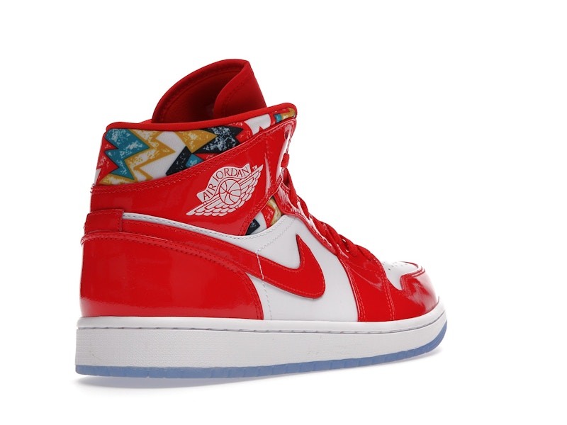 Jordan 1 Mid Barcelona Sweater Red Patent