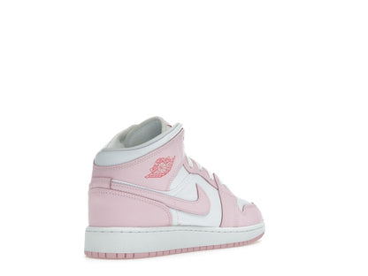 Jordan 1 Mid Pink Foam Fire Red (GS)