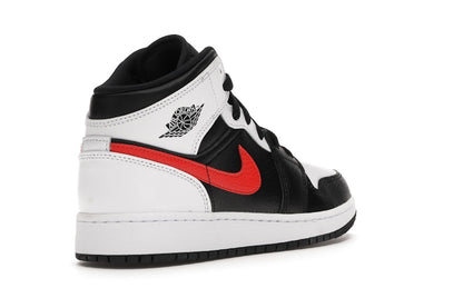 Jordan 1 Mid White Black Chile Red (GS)