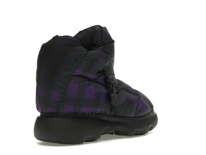 Burberry Check Pillow Boot Black Purple (Women's)