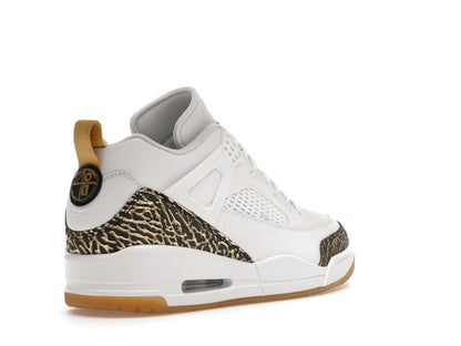 Jordan Spizike Low White Metallic Gold