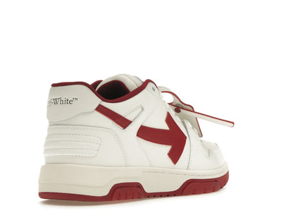 OFF-WHITE Out Of Office OOO Low Tops White Red White Tag