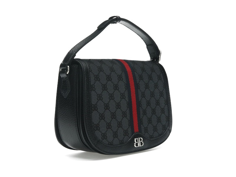 Gucci x Balenciaga The Hacker Project Medium Shoulder Bag Black