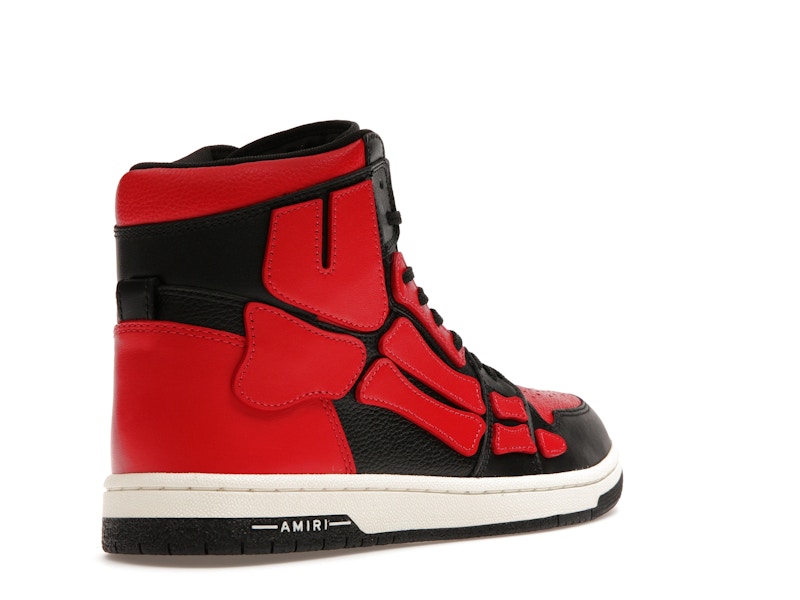 AMIRI Skel Top Hi Black Red White