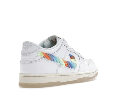 Nike Dunk Low SE Rainbow Lace Swoosh White (GS)