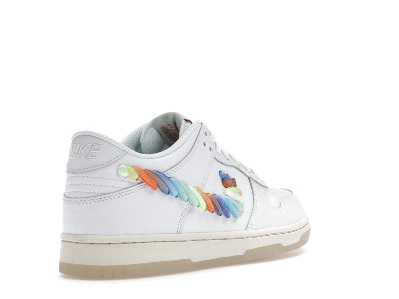 Nike Dunk Low SE Rainbow Lace Swoosh White (GS)