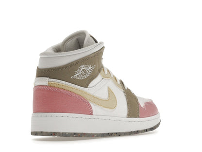Jordan 1 Mid SE Pastel Vivid Green Grind (GS)