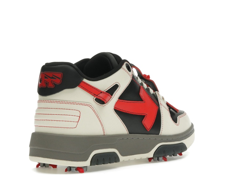 OFF-WHITE Out Of Office OOO Low Tops Golf Paris Hilinski Red Black