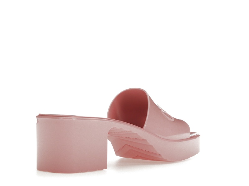 Gucci 60mm Slide Sandal Pink Rubber
