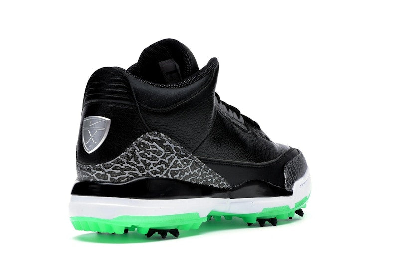 Jordan 3 Retro Golf Black Green Glow