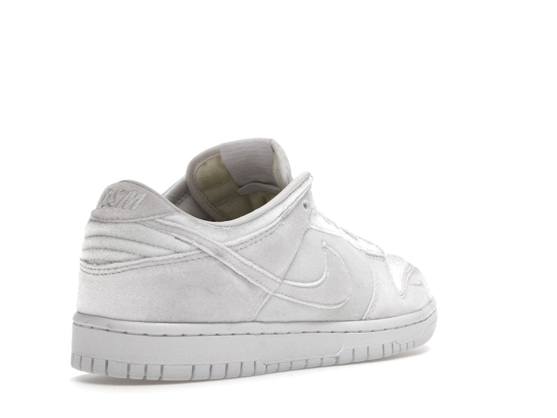 Nike Dunk Low Dover Street Market Triple White Velvet