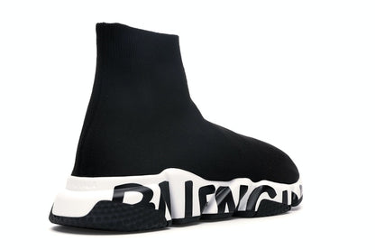 Balenciaga Speed Graffiti Trainers Black White