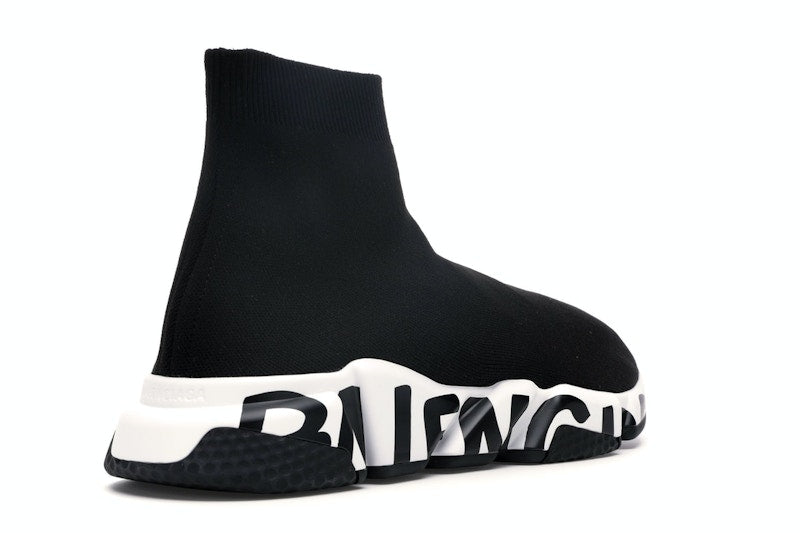 Balenciaga Speed Graffiti Trainers Black White