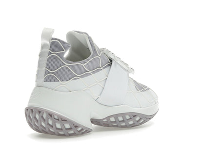 Roger Vivier Viv' Run Fabric White Purple Crystal Buckle (Women's)