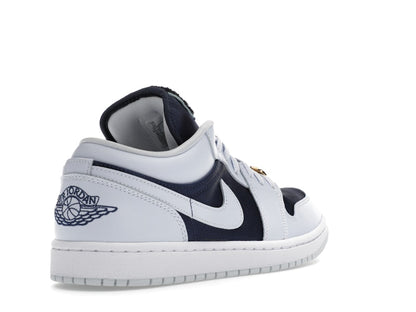 Jordan 1 Low SE Football Grey White Gym Red Midnight Navy (Women's)