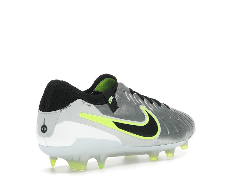 Nike Tiempo Legend 10 Elite FG Metallic Silver Volt Black