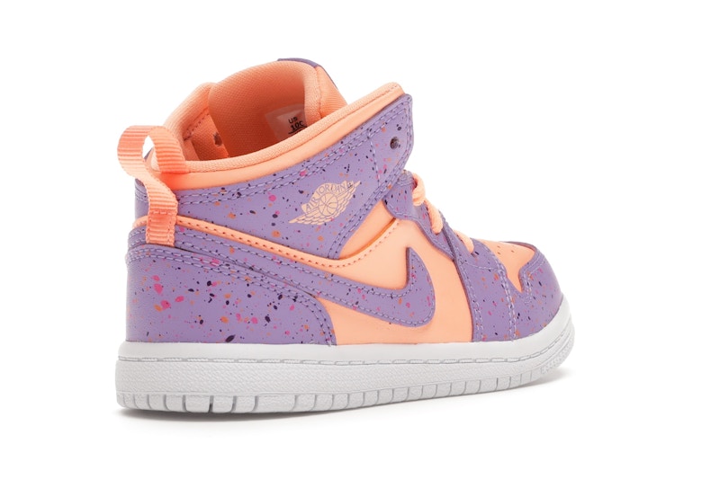 Jordan 1 Mid Paint Splatter Orange Purple (TD)