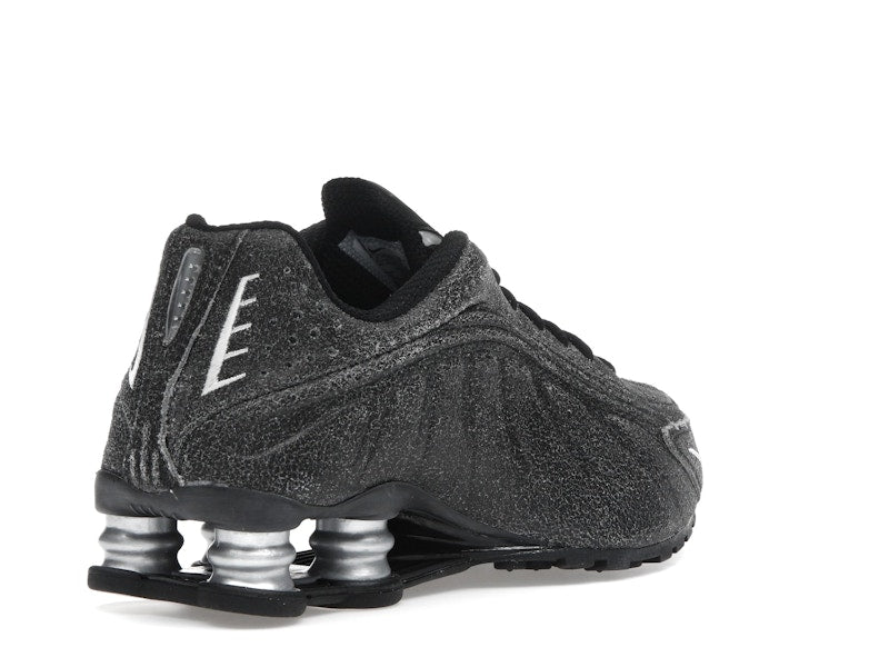 Nike Shox R4 Black Distressed Leather