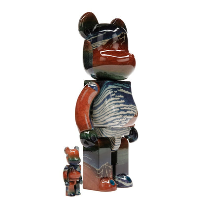 Bearbrick Katsushika Hokusai (Thirty-six Views of Tomitake, Fine Wind, Clear Morning) 100% & 400% Set