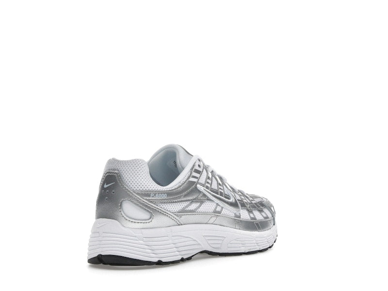 Nike P-6000 White Metallic Silver (GS)