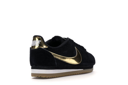 Nike Classic Cortez Black Metallic Gold Gum (Women's)