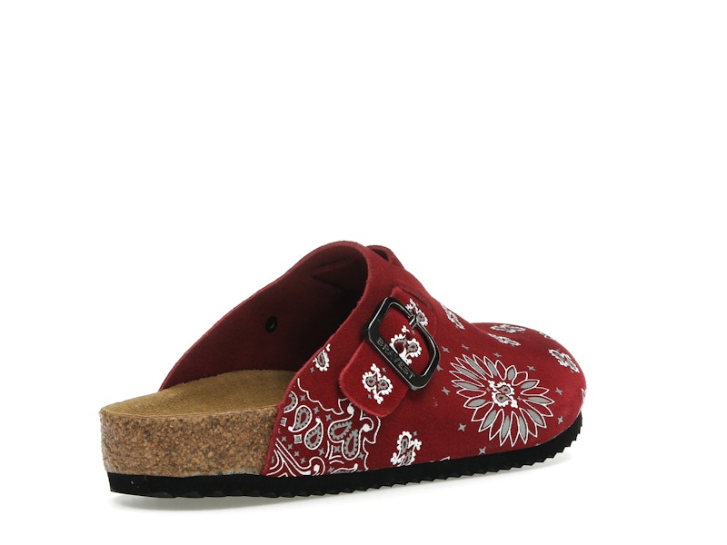 Bravest Studios Suede Paisley Clogs Burgundy