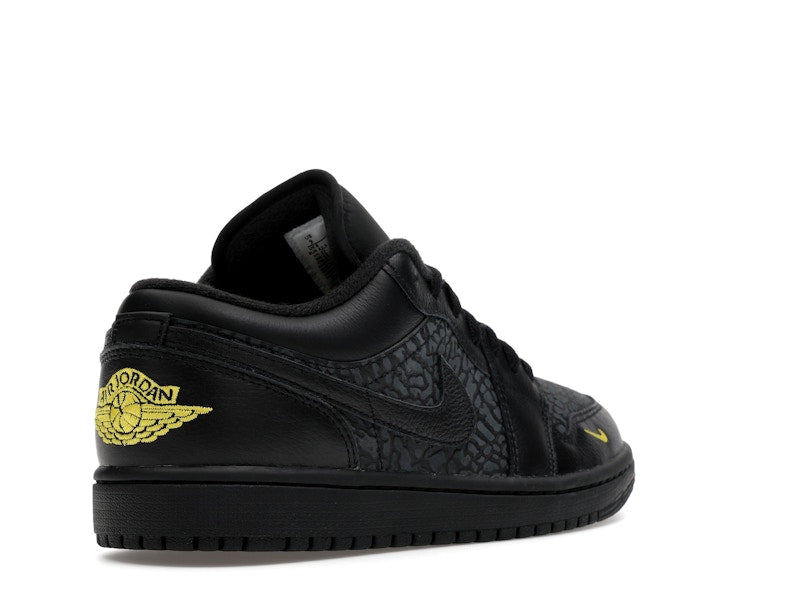 Jordan 1 Low Black Elephant Print
