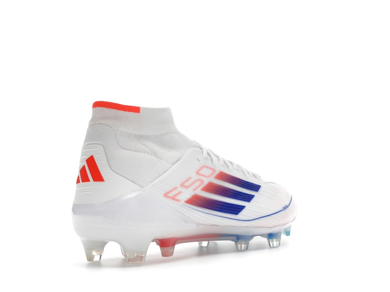 adidas F50 Elite Mid FG Cloud White Lucid Blue Solar Red (Women's)