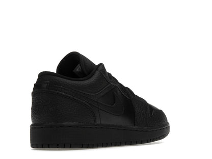 Jordan 1 Low Tumbled Leather Black (GS)